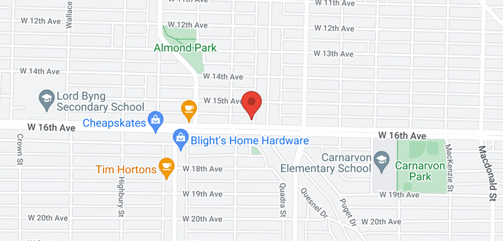 map of 3441 W 16TH AVENUE
